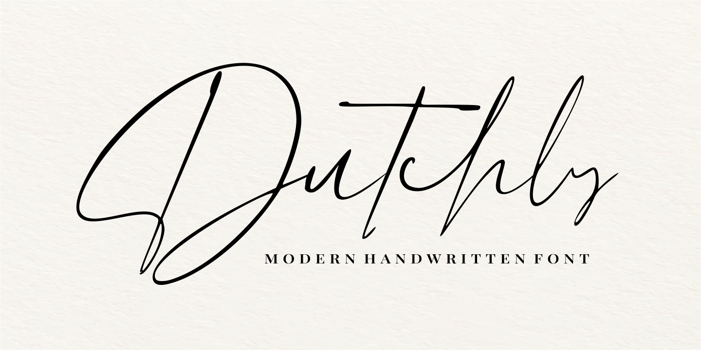 Пример шрифта Dutchly